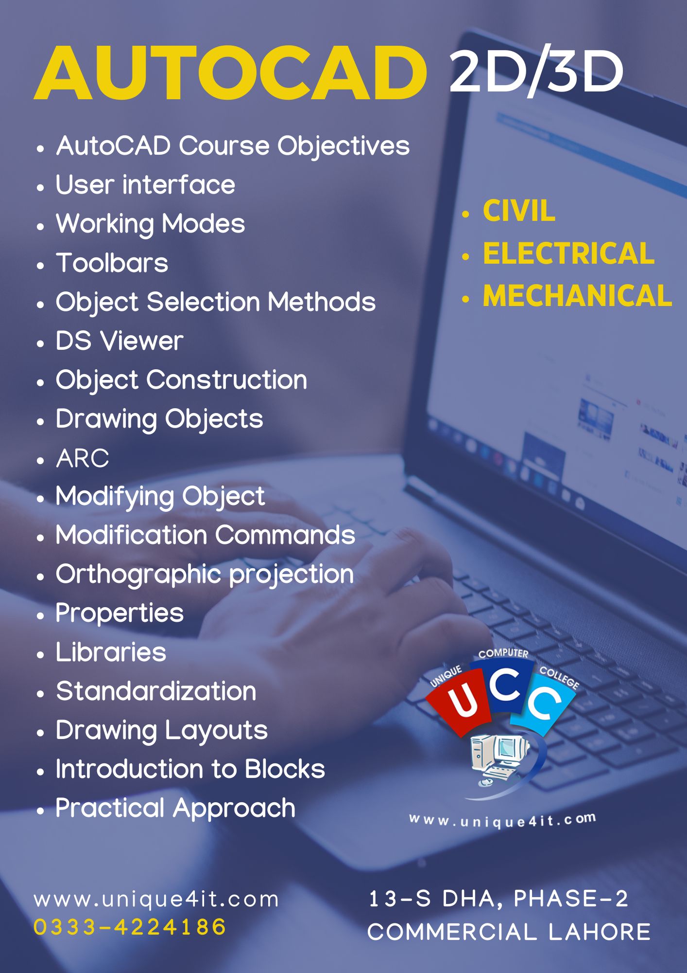 autocad course in lahoare dha pakistan